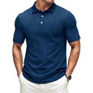 imageMAGCOMSEN Mens Short Sleeve UPF 50 TShirt Quick Dry Rash Guard Athletic Running Swim Top Tee Performance Water ShirtsMiddle Blue