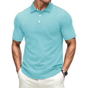 imageMAGCOMSEN Mens Short Sleeve UPF 50 TShirt Quick Dry Rash Guard Athletic Running Swim Top Tee Performance Water ShirtsWater Blue