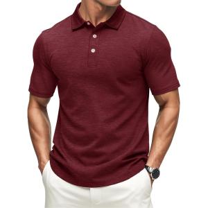 imageMAGCOMSEN Mens Short Sleeve UPF 50 TShirt Quick Dry Rash Guard Athletic Running Swim Top Tee Performance Water ShirtsWine Red