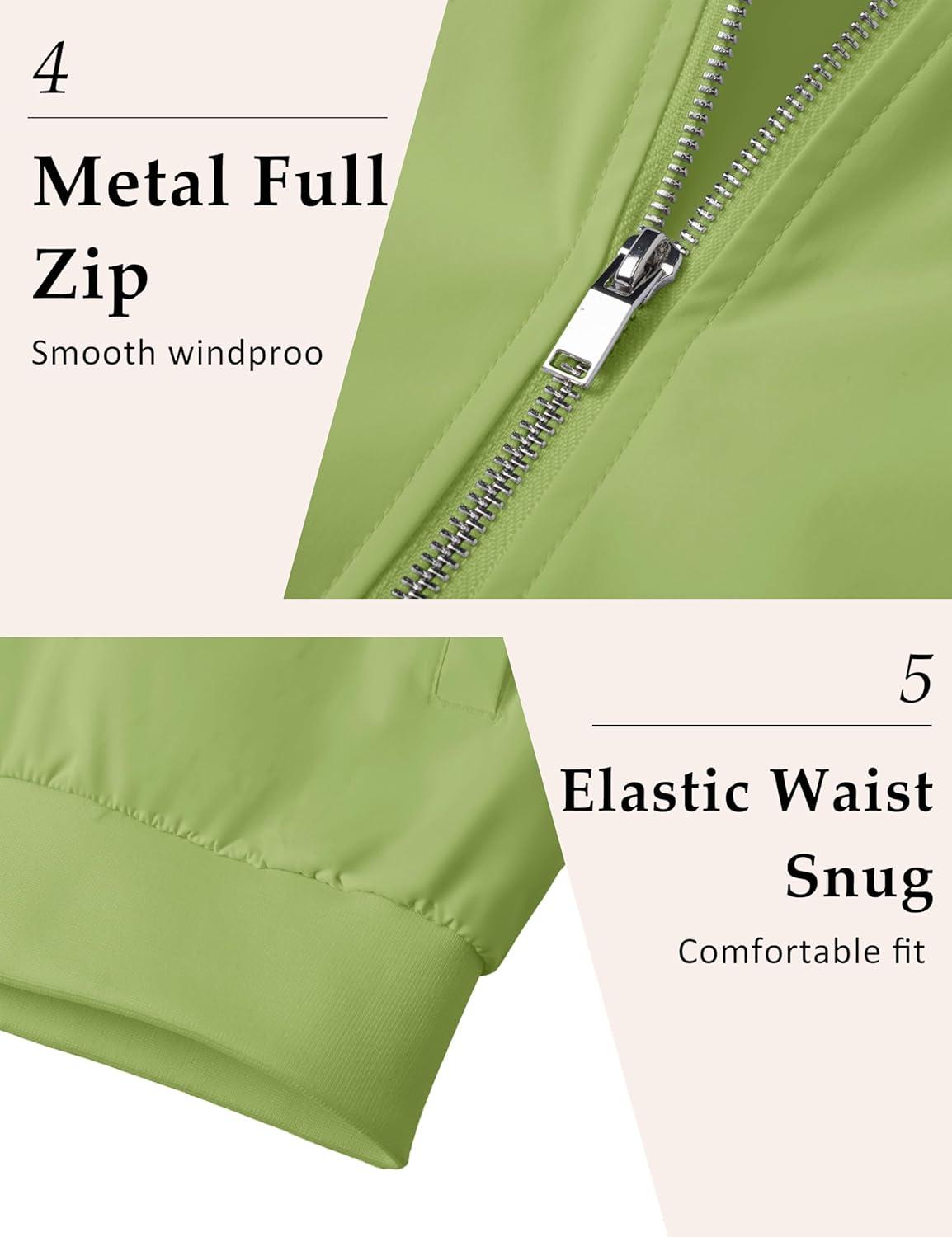 imageMAGCOMSEN Mens Bomber Jacket Lightweight Casual Windbreaker Spring Fall Zip Up Coat with 5 Pocket01 Olive Green