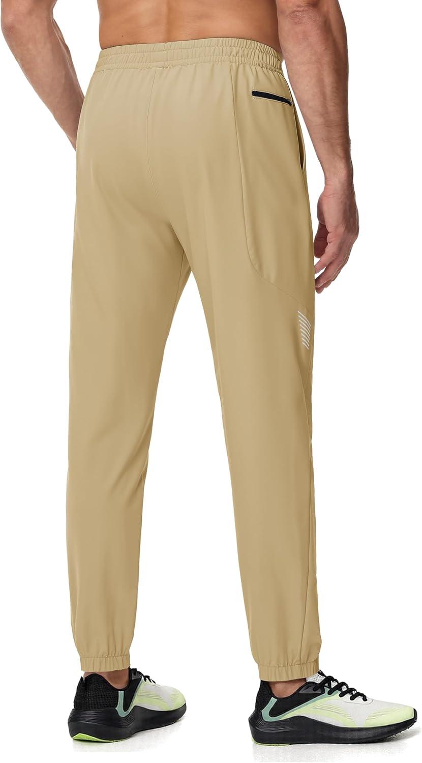 imageMAGCOMSEN Mens Hiking Pants Mens Lightweight Pants Quick Dry UPF 50 Joggers Athletic Workout Travel Casual with PocketKhaki