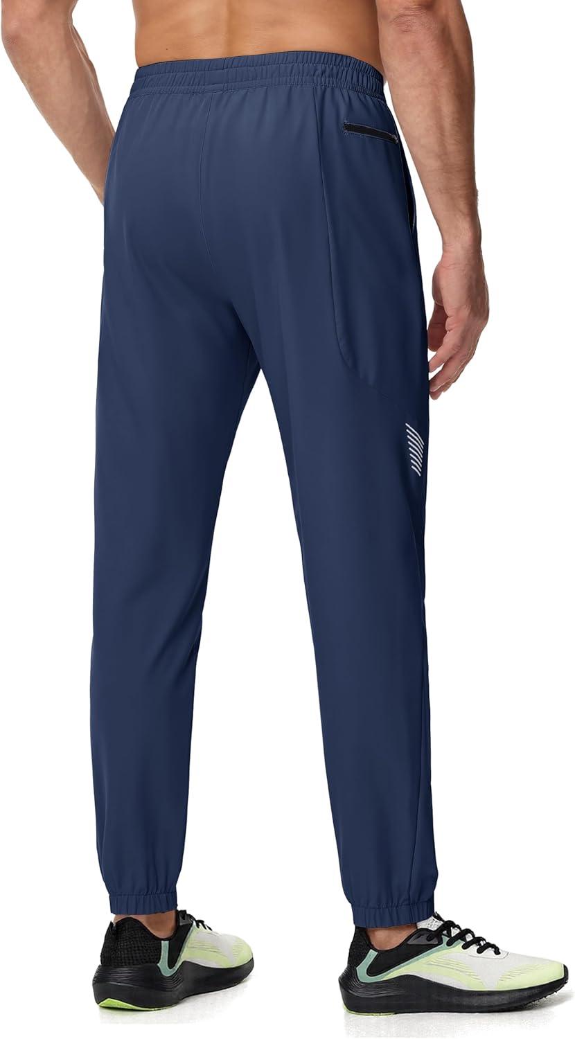 imageMAGCOMSEN Mens Hiking Pants Mens Lightweight Pants Quick Dry UPF 50 Joggers Athletic Workout Travel Casual with PocketNavy