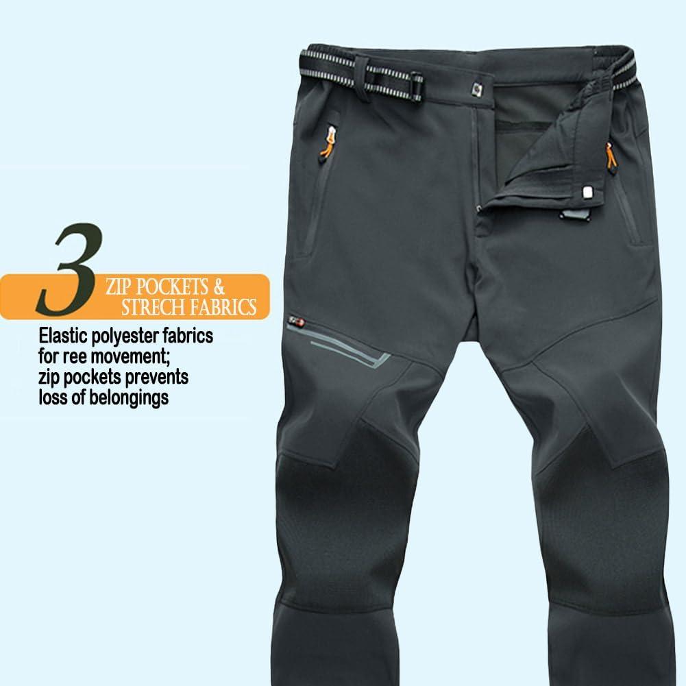 imageMAGCOMSEN Mens Hiking Pants QuickDry Water Resistant Lightweight Work Outdoor Pants with Zipper PocketsDark Grey