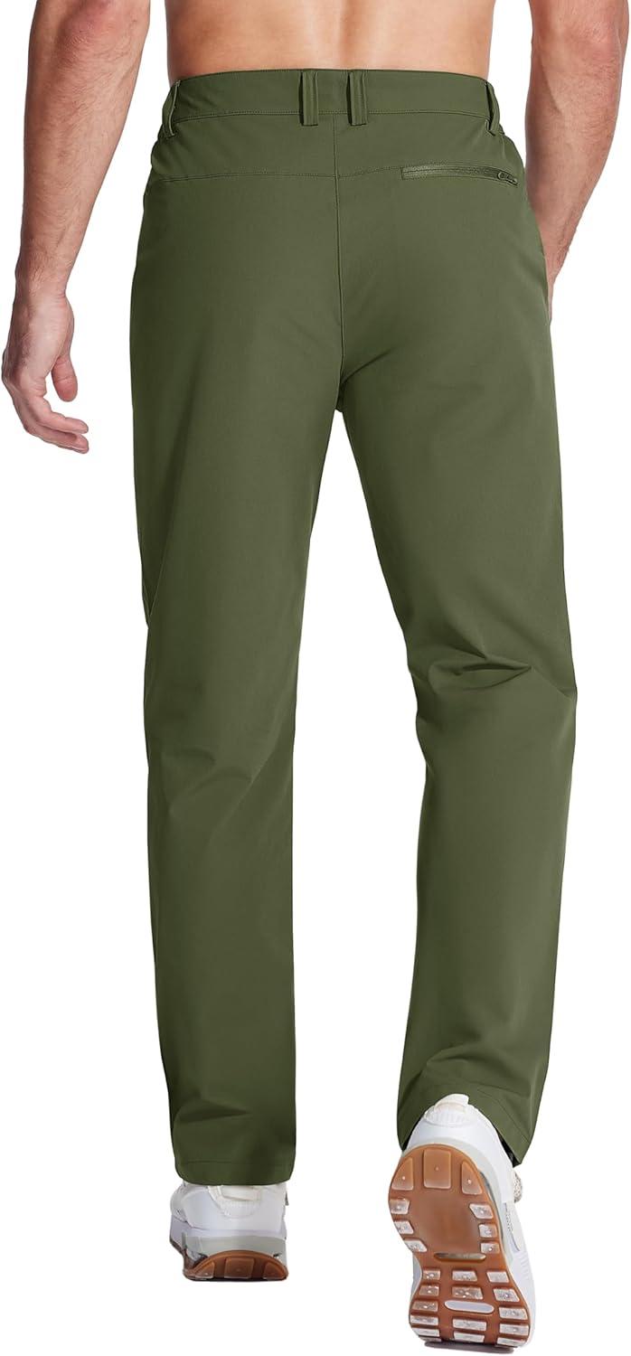 imageMAGCOMSEN Mens Lightweight Hiking Pants with 4 Pockets Water Resistant Quick Dry Fishing Travel Work Outddoor PantsArmygreen