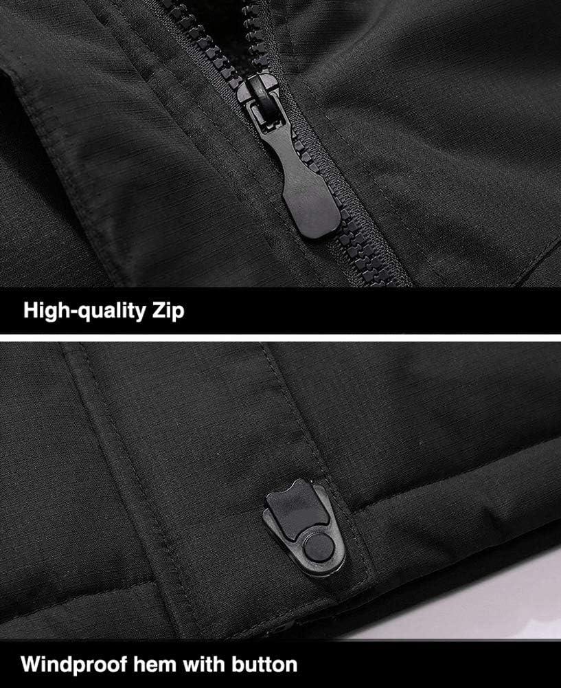 imageMAGCOMSEN Mens Winter Jacket Ski Snow Waterproof Fleece Coats Snowboard Warm Parka Raincoats with Hood 5 PocketsArmy Green Camo