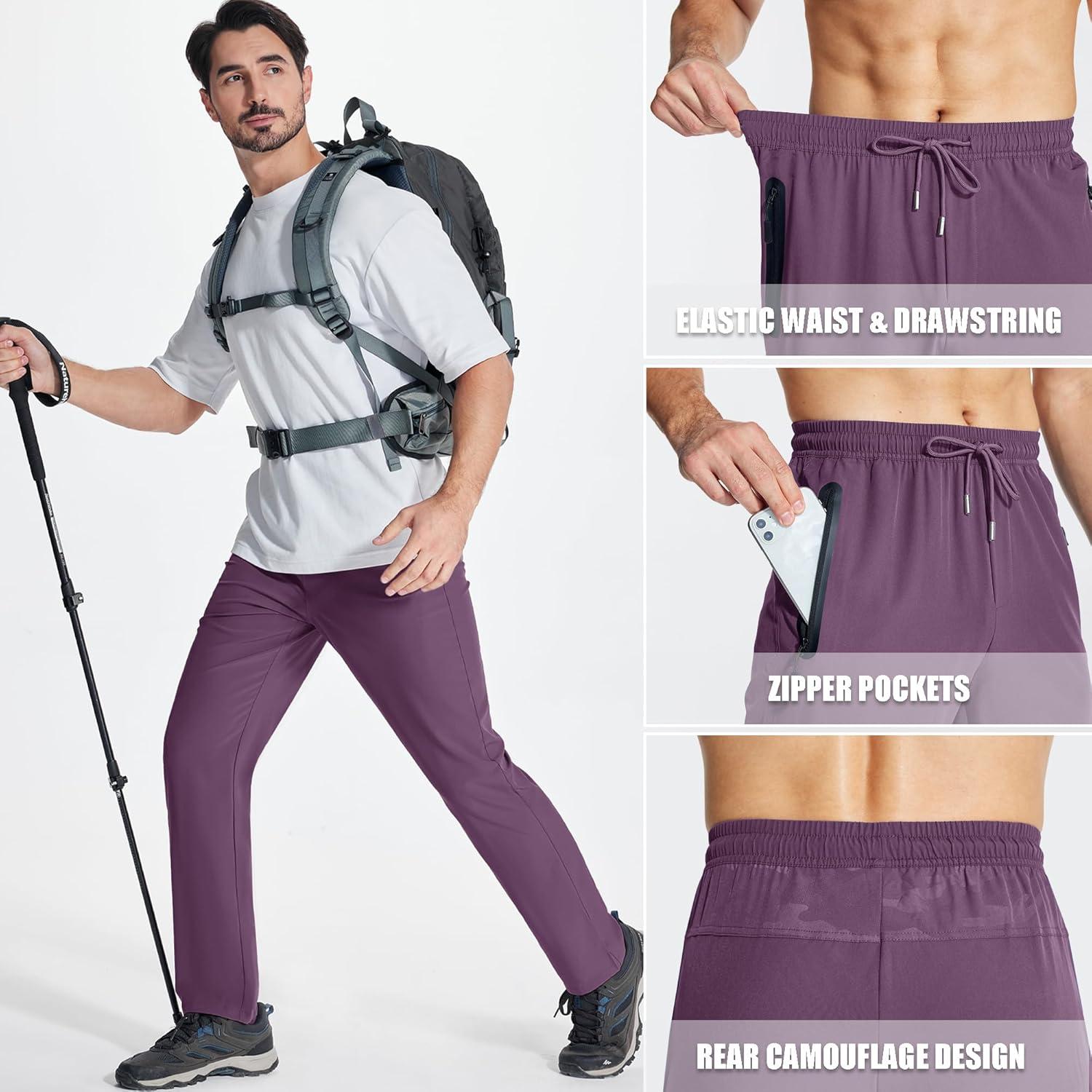 imageMAGCOMSEN mens SweatpantsPurple Red
