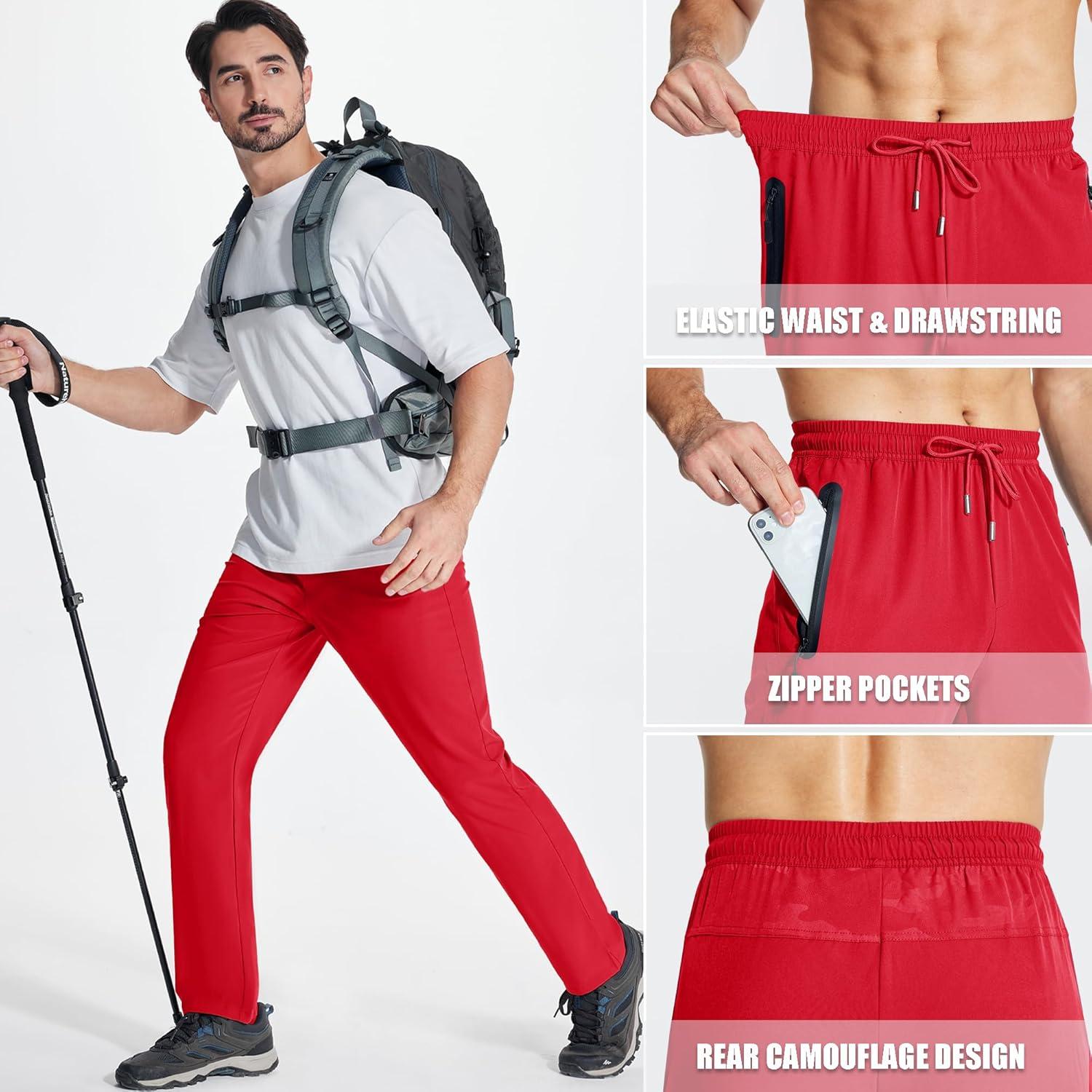 imageMAGCOMSEN mens SweatpantsTomato Red