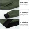 imageMAGCOMSEN Bomber Jackets for Men Winter Casual Quilted Jacket Warm Windproof Padded Jackets Zip Up CoatsArmy Green