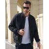 imageMAGCOMSEN Bomber Jackets for Men Winter Casual Quilted Jacket Warm Windproof Padded Jackets Zip Up CoatsBlack