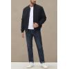 imageMAGCOMSEN Bomber Jackets for Men Winter Casual Quilted Jacket Warm Windproof Padded Jackets Zip Up CoatsBlack