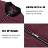 imageMAGCOMSEN Bomber Jackets for Men Winter Casual Quilted Jacket Warm Windproof Padded Jackets Zip Up CoatsBurgundy