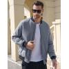 imageMAGCOMSEN Bomber Jackets for Men Winter Casual Quilted Jacket Warm Windproof Padded Jackets Zip Up CoatsLight Grey