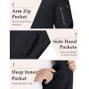 imageMAGCOMSEN Mens Bomber Jacket Lightweight Casual Windbreaker Spring Fall Zip Up Coat with 5 Pocket01 Black
