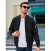 imageMAGCOMSEN Mens Bomber Jacket Lightweight Casual Windbreaker Spring Fall Zip Up Coat with 5 Pocket01 Black