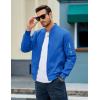 imageMAGCOMSEN Mens Bomber Jacket Lightweight Casual Windbreaker Spring Fall Zip Up Coat with 5 Pocket01 Blue Green