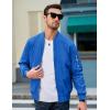 imageMAGCOMSEN Mens Bomber Jacket Lightweight Casual Windbreaker Spring Fall Zip Up Coat with 5 Pocket01 Blue Green
