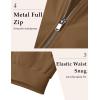 imageMAGCOMSEN Mens Bomber Jacket Lightweight Casual Windbreaker Spring Fall Zip Up Coat with 5 Pocket01 Brown