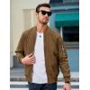 imageMAGCOMSEN Mens Bomber Jacket Lightweight Casual Windbreaker Spring Fall Zip Up Coat with 5 Pocket01 Brown