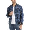 imageMAGCOMSEN Mens Bomber Jacket Lightweight Casual Windbreaker Spring Fall Zip Up Coat with 5 Pocket01 Camouflage Blue