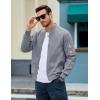imageMAGCOMSEN Mens Bomber Jacket Lightweight Casual Windbreaker Spring Fall Zip Up Coat with 5 Pocket01 Light Grey