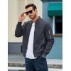 imageMAGCOMSEN Mens Bomber Jacket Lightweight Casual Windbreaker Spring Fall Zip Up Coat with 5 Pocket02 Dark Grey