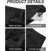 imageMAGCOMSEN Mens Casual Pants Straight Legs Flat Front Pants Waterproof Stretch Waist Trousers for GolfBlack