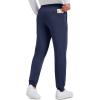imageMAGCOMSEN Mens Fleece Joggers Winter Thermal Warm Pants Thicken Fleece Lined Athletic Casual Sweatpants with 3 PocketsNavy