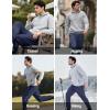 imageMAGCOMSEN Mens Fleece Joggers Winter Thermal Warm Pants Thicken Fleece Lined Athletic Casual Sweatpants with 3 PocketsNavy