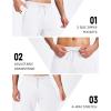 imageMAGCOMSEN Mens Fleece Joggers with Pockets Winter Warm Pants Workout Athletic Gym Sweatpants for MenWhite