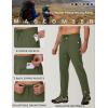 imageMAGCOMSEN Mens Fleece Lined Sweatpants with Zipper Pockets Athletic Workout Running Winter Water Resistant PantsArmy Green