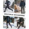 imageMAGCOMSEN Mens Fleece Lined Sweatpants with Zipper Pockets Athletic Workout Running Winter Water Resistant PantsArmy Green