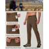 imageMAGCOMSEN Mens Fleece Lined Sweatpants with Zipper Pockets Athletic Workout Running Winter Water Resistant PantsDark Brown