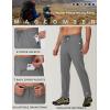 imageMAGCOMSEN Mens Fleece Lined Sweatpants with Zipper Pockets Athletic Workout Running Winter Water Resistant PantsMedium Grey