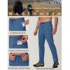 imageMAGCOMSEN Mens Fleece Lined Sweatpants with Zipper Pockets Athletic Workout Running Winter Water Resistant PantsSky Blue