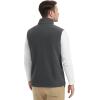 imageMAGCOMSEN Mens Fleece Vest Lightweight Zip Up Winter Vests Outerwear Warm Polar Sleeveless Jacket with Pockets Casual GolfDark Grey