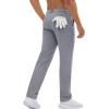 imageMAGCOMSEN Mens Golf Pants Classic Fit  30quot32quot34quot Stretch Water Resistant Quick Dry Flat Front Dress Pants with 5 PocketsLight Grey