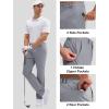 imageMAGCOMSEN Mens Golf Pants Classic Fit  30quot32quot34quot Stretch Water Resistant Quick Dry Flat Front Dress Pants with 5 PocketsLight Grey