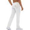 imageMAGCOMSEN Mens Golf Pants Classic Fit  30quot32quot34quot Stretch Water Resistant Quick Dry Flat Front Dress Pants with 5 PocketsWhite