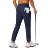 imageMAGCOMSEN Mens Golf Pants Stretch Joggers with Zipper Pockets Work Casual Slack for MenNavy