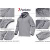 imageMAGCOMSEN Mens Jacket Tactical Performance Waterproof Softshell Jackets Fleece Lined Ski Snow Winter WindbreakerLight Grey
