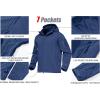 imageMAGCOMSEN Mens Jacket Tactical Performance Waterproof Softshell Jackets Fleece Lined Ski Snow Winter WindbreakerRoyal Blue