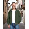 imageMAGCOMSEN Mens Lightweight Bomber Jacket Windproof Water Resistant Zip Up Coat Stand Up Collar Windbreaker with 3 PocketsArmy Green