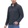 imageMAGCOMSEN Mens Shirts 14 Zip Fleece Pullover MidWeight Long Sleeve Sweatshirts Athletic ShirtsBlack