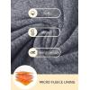 imageMAGCOMSEN Mens Shirts 14 Zip Fleece Pullover MidWeight Long Sleeve Sweatshirts Athletic ShirtsDark Grey