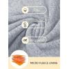 imageMAGCOMSEN Mens Shirts 14 Zip Fleece Pullover MidWeight Long Sleeve Sweatshirts Athletic ShirtsLight Grey