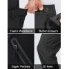 imageMAGCOMSEN Mens Snow Ski Pants Fleece Lined Water Resistant Winter Pants with 4 Zip Pockets for Snowboard Hiking OutdoorBlack