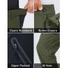 imageMAGCOMSEN Mens Snow Ski Pants Fleece Lined Water Resistant Winter Pants with 4 Zip Pockets for Snowboard Hiking OutdoorGreen