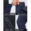 imageMAGCOMSEN Mens Snow Ski Pants Fleece Lined Water Resistant Winter Pants with 4 Zip Pockets for Snowboard Hiking OutdoorNavy