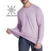 imageMAGCOMSEN Mens Thermal Shirt Fleece Lined Long Sleeve Athletic Base Layer Workout TopLight Purple