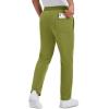 imageMAGCOMSEN Mens Winter Fleece Pants Sherpa Lined Sweatpants Thermal Warm Thicken Pants Active Joggers with 3 PocketsAvocado Green